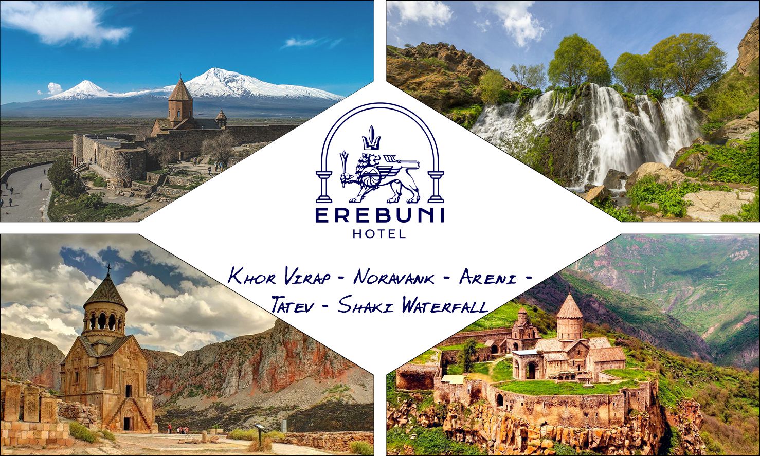 Excursion to Khor Virap, Noravank, Areni, Tatev, Shaki Waterfall